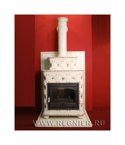 Чугунная изразцовая печь камин Regnier Александра / Alexandra