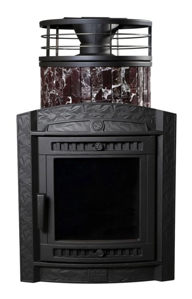 Банная печь Атмосфера L Россо Леванто ламель + сетка с Тоннелем