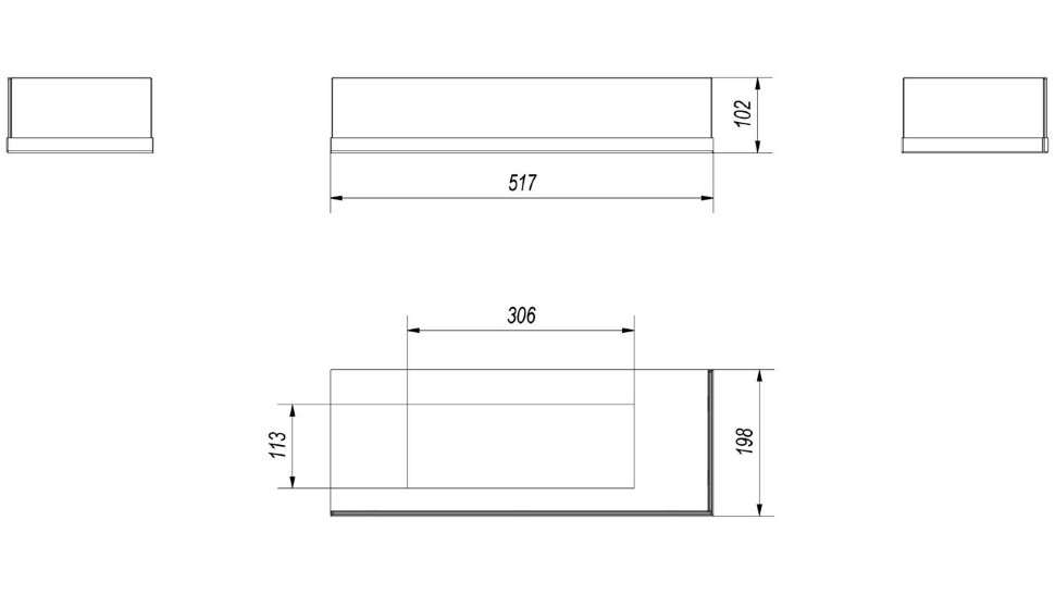 Стекло декоративное для биокамина Delta P/600