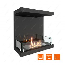 Биокамин фронтальный SteelHeat Leader 500 (Стекло + Стемалит)