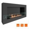 Биокамин SteelHeat WALL GRAND 1200 черный (Стекло + Стемалит)