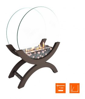 Биокамин напольный SteelHeat WOOD 500 коричневый