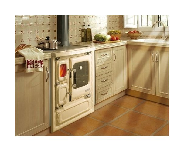 Печь-плита Deva II 75 , чугун, латунь, бежевая (Hergom)