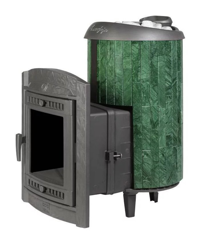 Банная печь Атмосфера L в ламелях Верде Гватемала