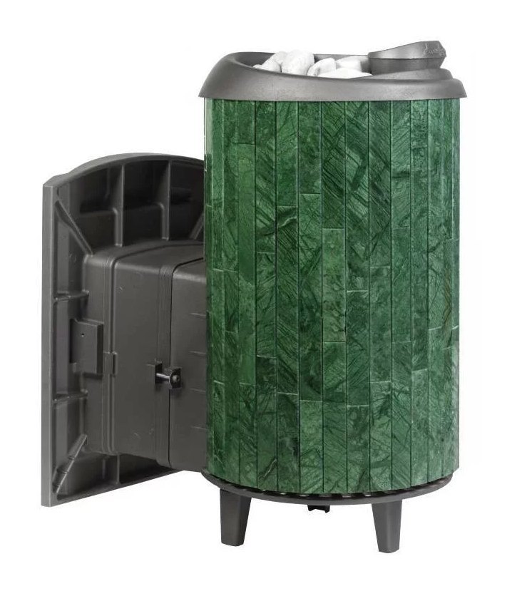 Банная печь Атмосфера L в ламелях Верде Гватемала