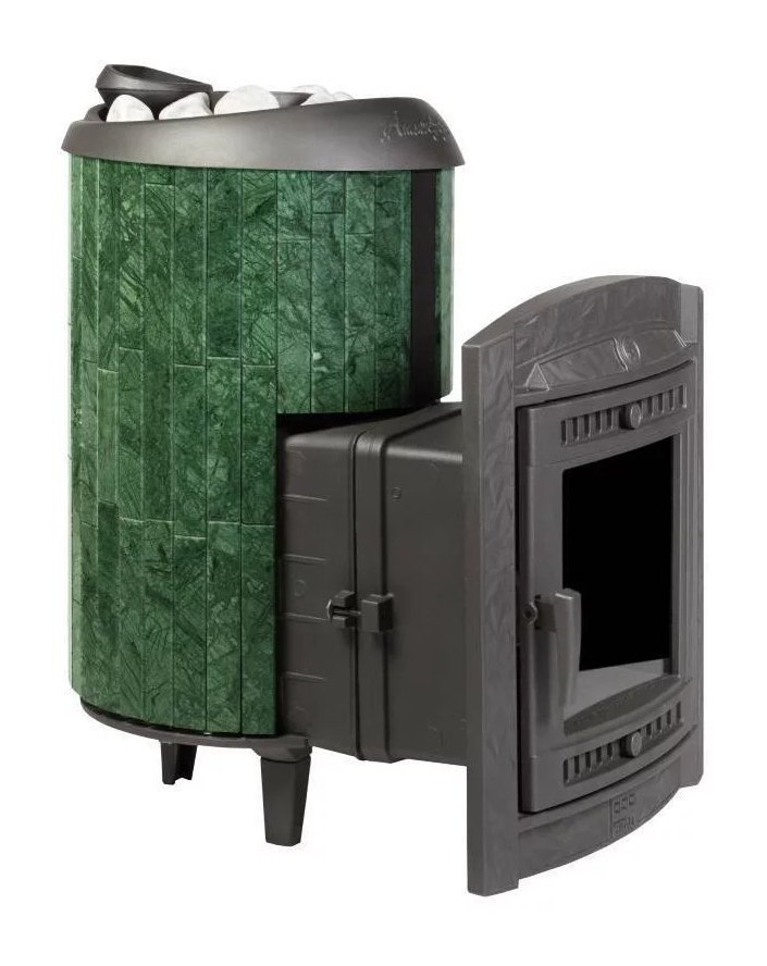 Банная печь Атмосфера L в ламелях Верде Гватемала