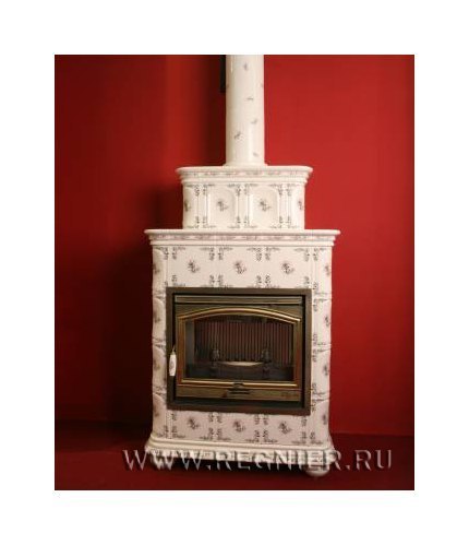 Чугунная изразцовая печь камин Regnier Ангелина / Angelina