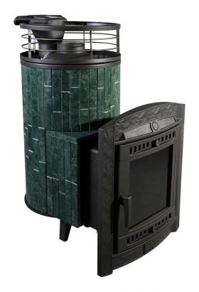 Банная печь Атмосфера L Верде Гватемала ламель + сетка с Тоннелем