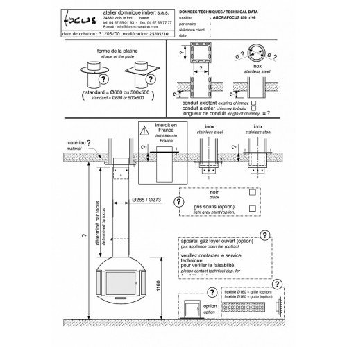 Камин дровяной Focus Agorafocus 850