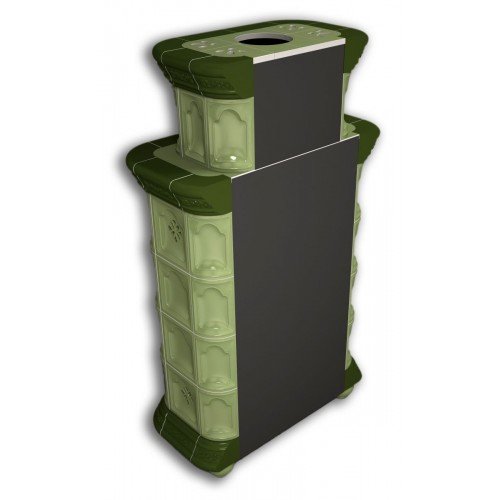 Каминная облицовка КимрПечь Истра пристенная двухъярусная Олива