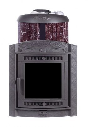 Банная печь Атмосфера L в ламелях Россо Леванто