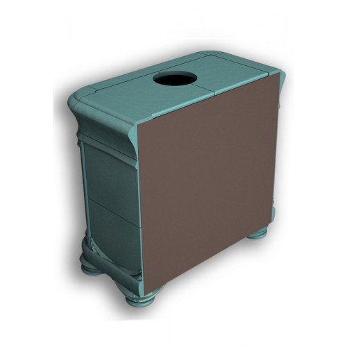 Каминная облицовка КимрПечь Модерн пристенная Бирюза