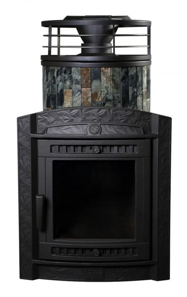 Банная печь Атмосфера L Жадеит ламель + сетка с Тоннелем