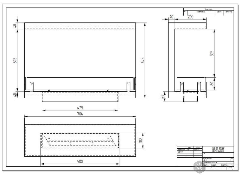 Биокамин ZeFire торцевой Standart 700