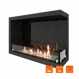 Биокамин угловой SteelHeat Leader 700 правый (Стекло + Стемалит)