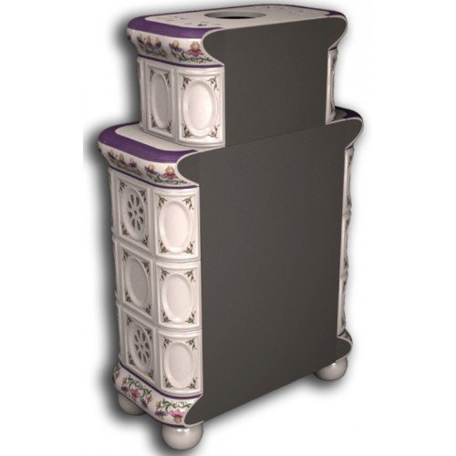 Каминная облицовка КимрПечь Медальон пристенная двухъярусная Ирисы