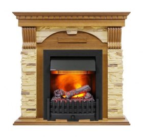 Каминокомплект Dublin -  Дуб / Сланец с очагом Danville Black FB2