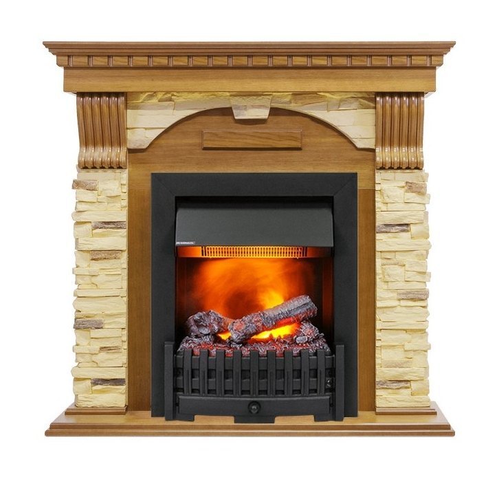 Каминокомплект Dublin -  Дуб / Сланец с очагом Danville Black FB2