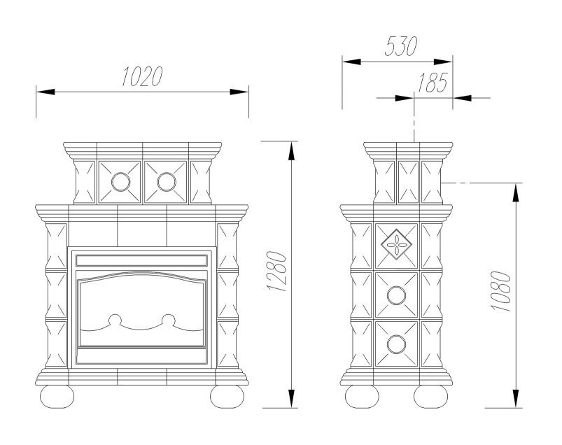 Изразцовая печь камин Regnier Аннабель / Annabelle