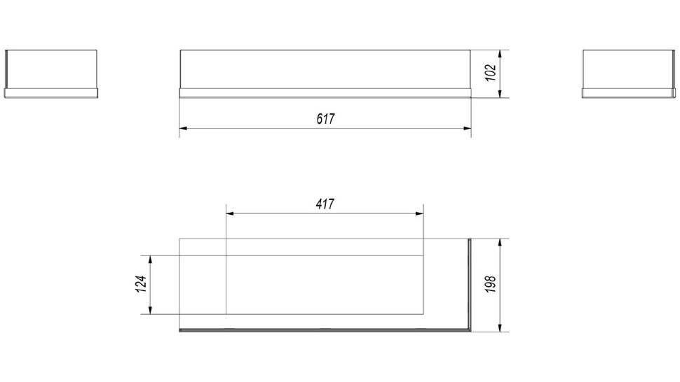Стекло декоративное для биокамина Delta P/700