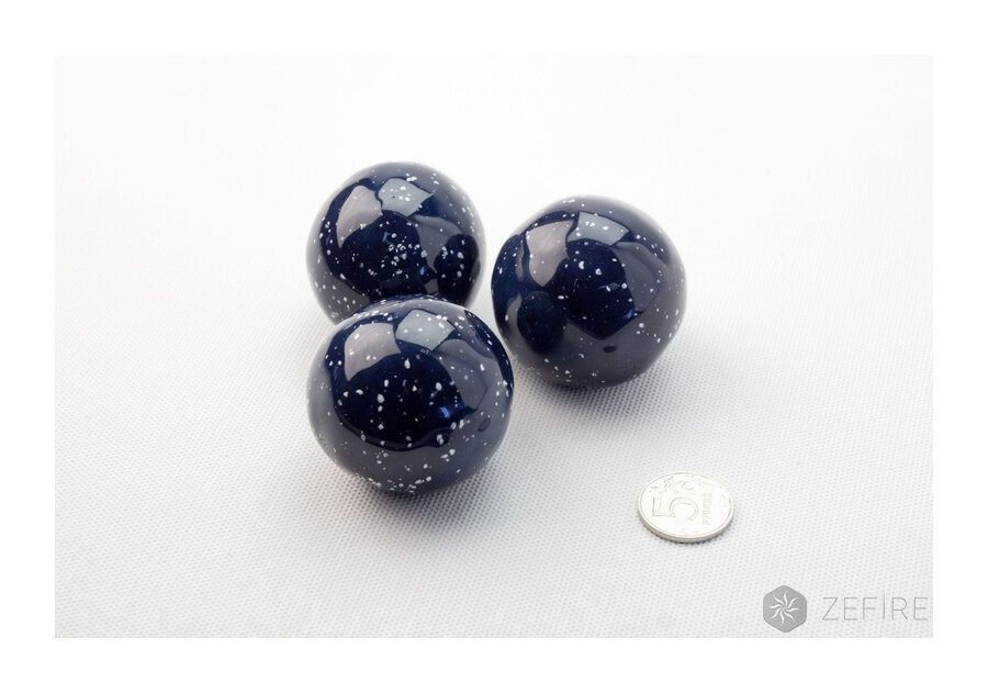Декоративные керамические камни-шары космос синие 14 шт (ZeFire)