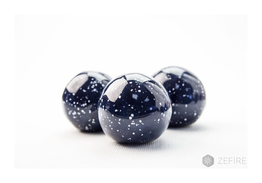 Декоративные керамические камни-шары космос синие 14 шт (ZeFire)