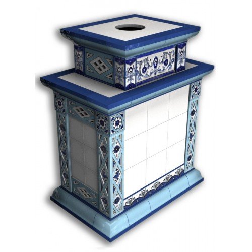 Каминная облицовка КимрПечь Билибин центральная двухъярусная Зима