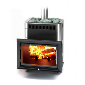 Дровяная печь для бани TMF Витрувия Carbon БСЭ ТО антрацит НВ