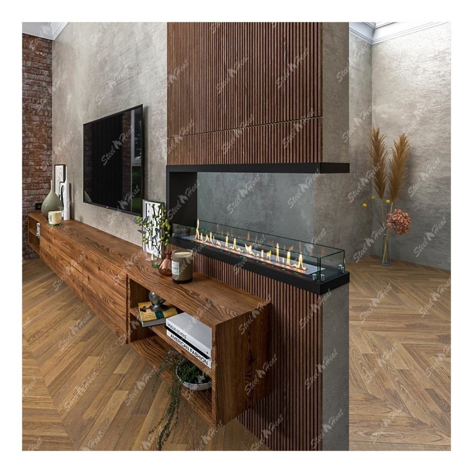 Биокамин торцевой SteelHeat Leader 1100 (Стандарт)