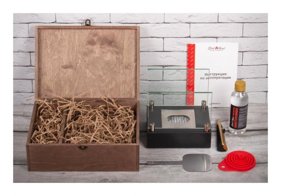 Подарочный набор SteelHeat PREMIUM BOX ALBA черный + деревянная коробка + стартовый комплект