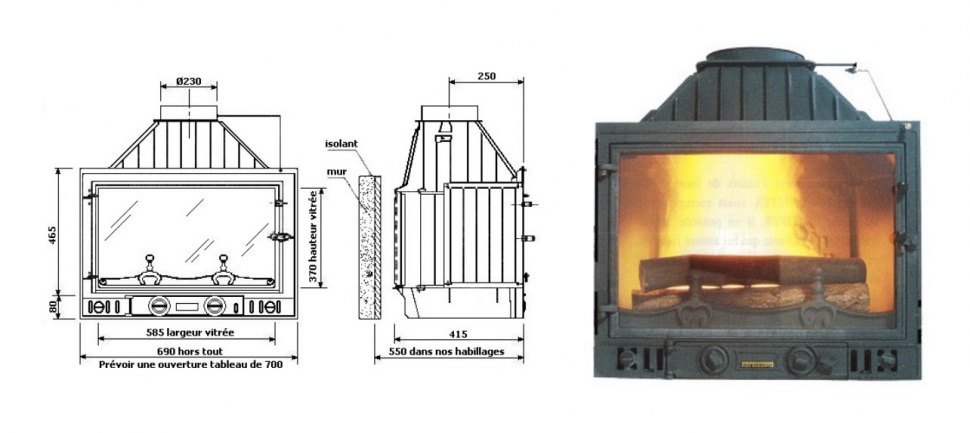 Каминная топка Godin Супершоф SR / Superchauff SR