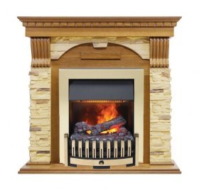 Каминокомплект Dublin -  Дуб / Сланец с очагом Danville Brass FB2