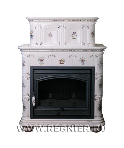 Чугунная изразцовая печь камин Regnier Женевьев / Genevieve