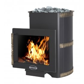 Дровяная печь для бани Везувий Лава 22 Панорама 2016