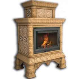 Каминная облицовка КимрПечь Кострома пристенная двухъярусная Ваниль