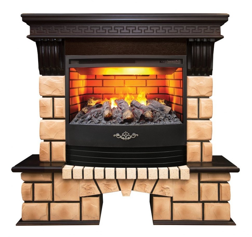 Электрокамин RealFlame Stone Brick с Firestar 25,5 3D