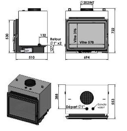 Каминная топка Chazelles CH700 C