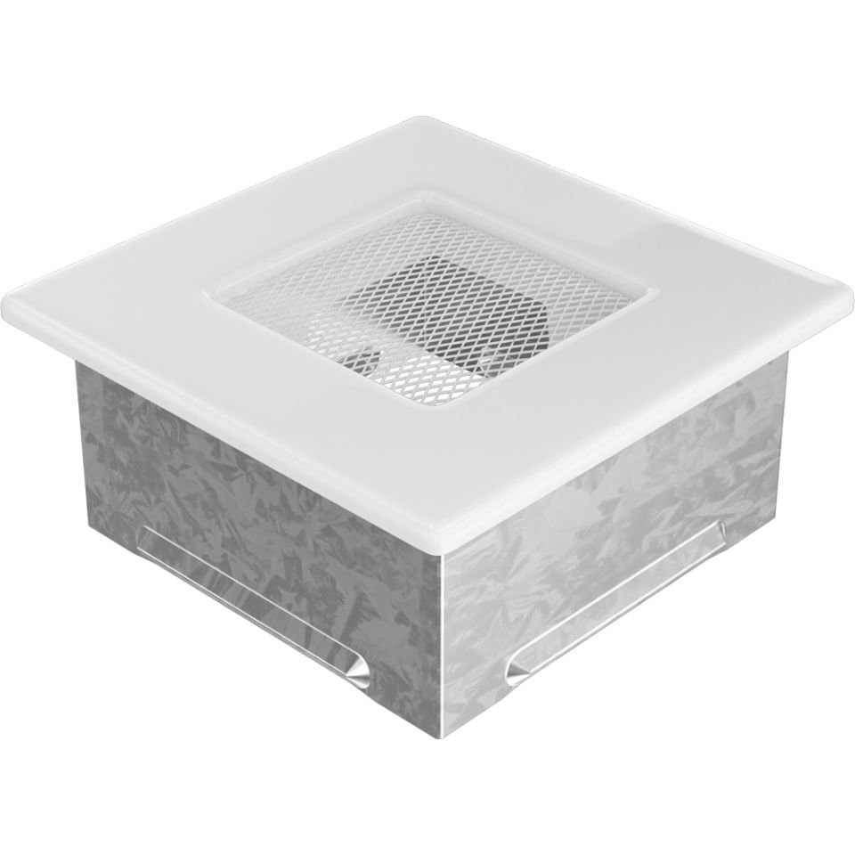 Решетка вентиляционная белая 11х11