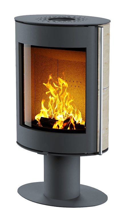 Печь-камин Астов OVAL Крема Беж