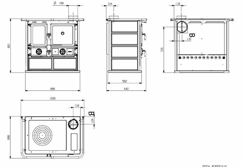 Чугунная отопительно варочная печь La Nordica Rosa Petra