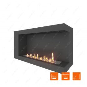 Биокамин угловой SteelHeat LONG 900 правый (Стандарт)