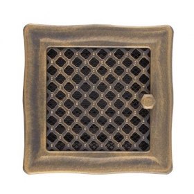 Решетка вентиляционная Deco золотая патина с жалюзи