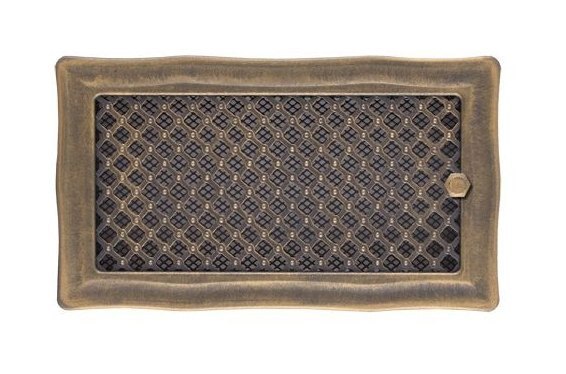 Решетка вентиляционная Deco золотая патина с жалюзи