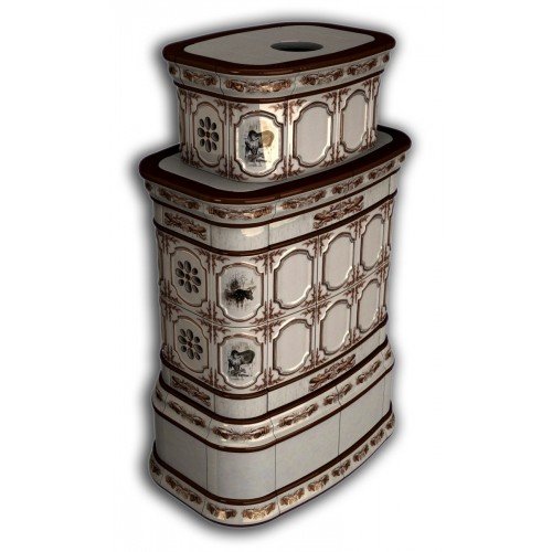 Каминная облицовка КимрПечь Сконе центральная двухъярусная Лоси