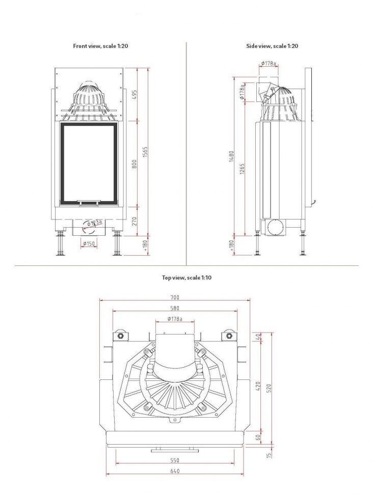 Каминная топка Schmid Lina 5580 h