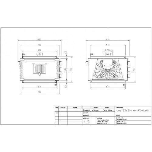 Каминная топка Schmid Lina TV 7357