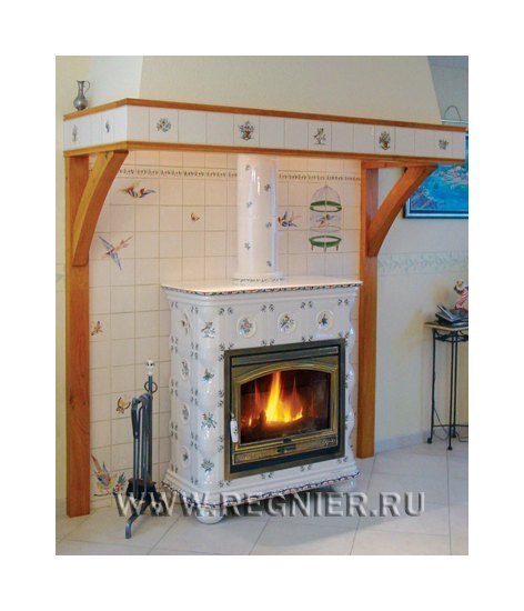 Чугунная изразцовая печь камин Regnier Ивелин / Yveline