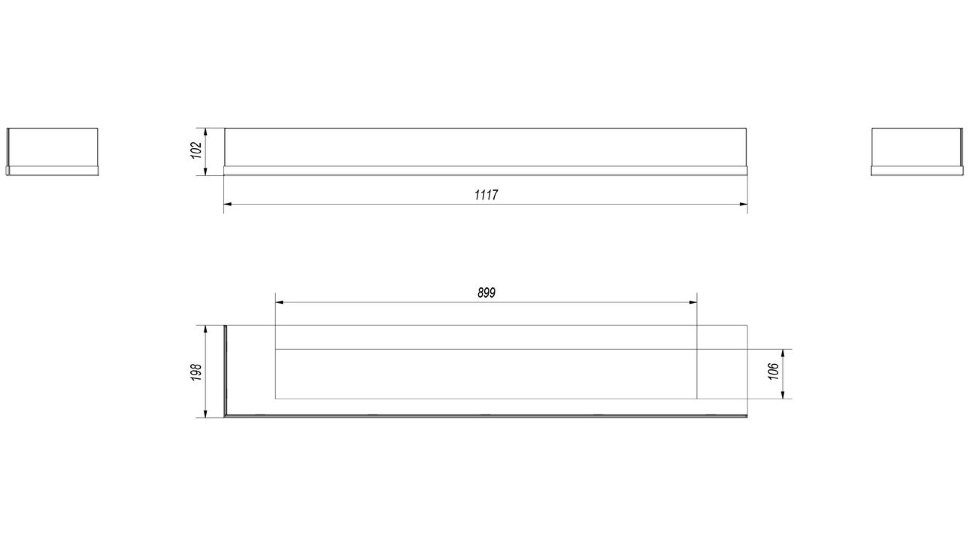 Стекло декоративное для биокамина Delta L/1200
