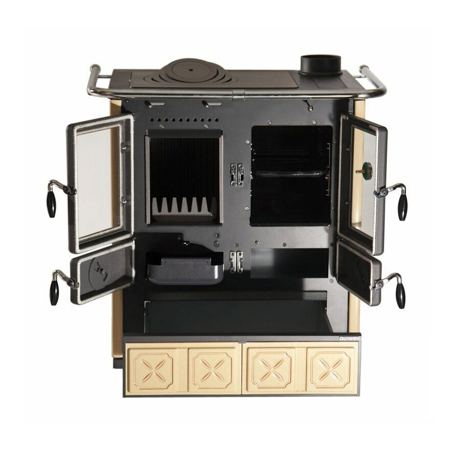 Чугунная отопительно варочная печь La Nordica Rosetta Maiolica