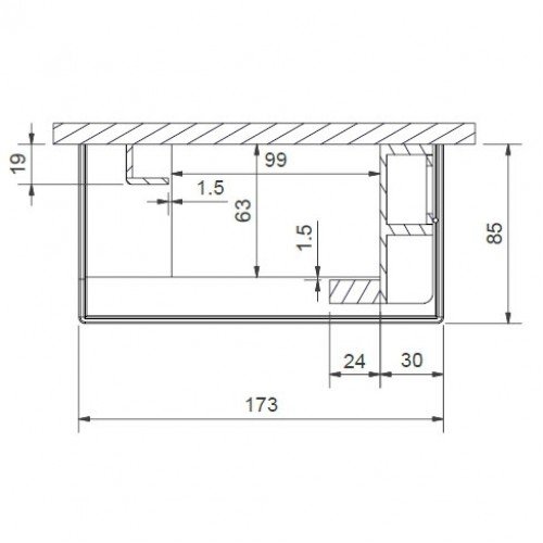 Каминная облицовка Fugar F-284, правая